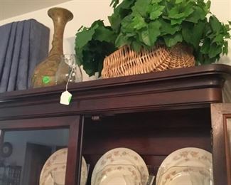 Basket full of greenery.