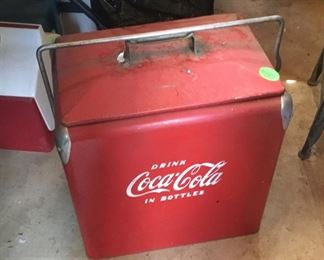 Old metal coca-cola box.  Perfect condition.