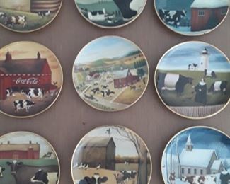 Folk Art Collectible "Holy Cow Plates".