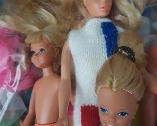 1960's Skipper Barbie dolls.