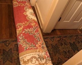 Large sculpted area rug. Beautiful colors.
