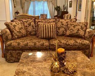 Marble top coffee table