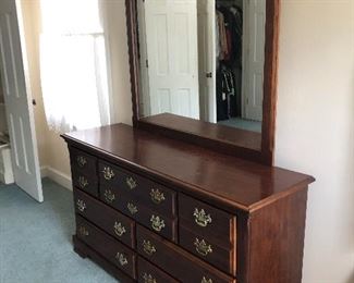 Bedroom dresser and mirror