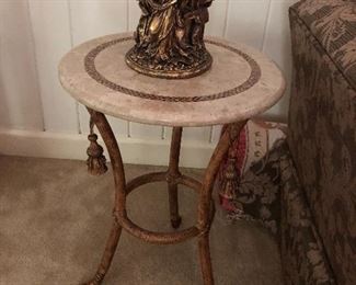 Italian round lamp table