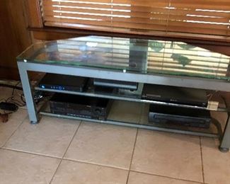 Glass tv stand