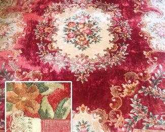 Silk woven Chinese sculpted area rug