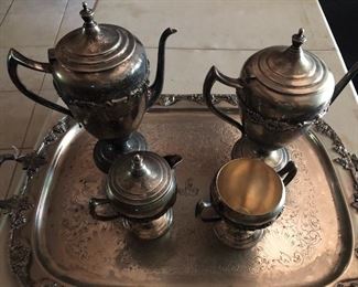 Silverplate tea set
