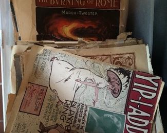 Vintage sheet music
