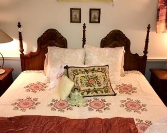 Vintage embroidered bedspread