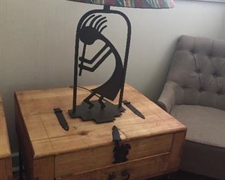 RUSTIC END TABLE - LAMP SOLD