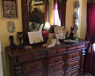 Dresser with mirror