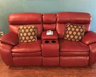 leather power recliner