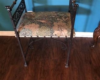 antique wrought iron bench