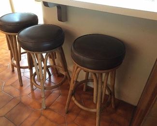 Rattan bar stools
