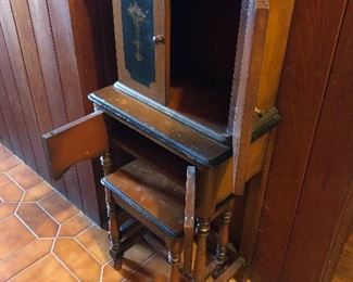 Vintage Child’s step back hutch with stool
