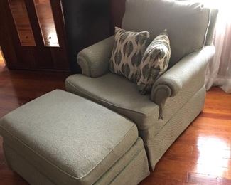 Nice comfortable chair and ottoman