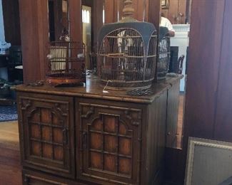 Cabinet. Old bird cages