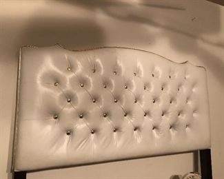 Hollywood Regency single padded headboard
