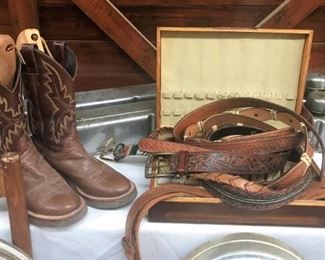 Western boots, belts,more
