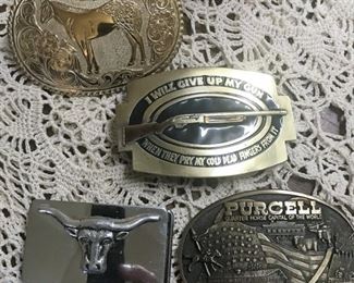 Some of the various Western belt buckles