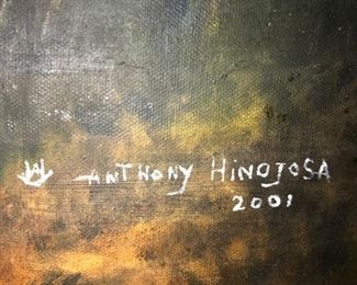 Signature detail on Anthony Hinojosa original art