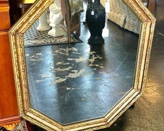 8-Sided Vintage Gold Framed Mirror