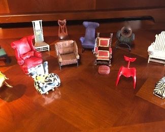 "TAKE A SEAT" Collector's To-Scale Miniature Chairs
