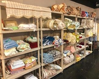 A large selection of linens
