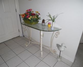 Metal & Glass entry table