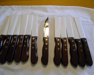 Wilco made in Japan Stainless steak knives, sold in sets of 6 per set.