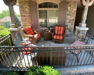 Outdoor Wicker and Wrought Iron Patio Furniture