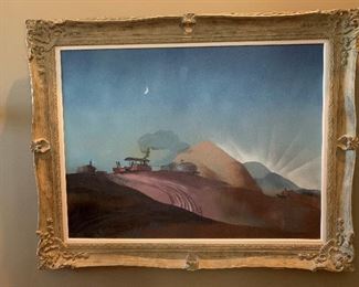 DALE NICHOLS 1949 "Early Risers" Oil on Canvas - 30" x 40"