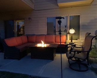 Outdoor Wicker Patio Furniture by Ebel - Fire Pit Patio Table by Castelle