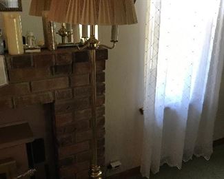 Brass floor lamp