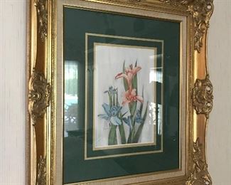 Gold framed art