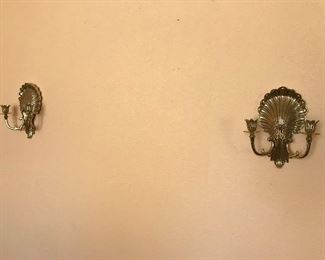 Gold wall sconces