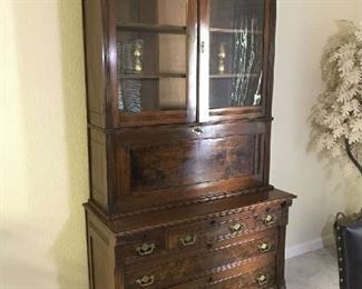 Drop leaf library cabinet