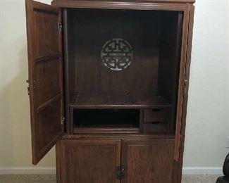 Computer cabinet w/Scroll work