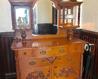 Antique oak sideboard