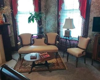 Antique settee and chair