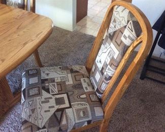 Upholstery detail on dining chairs