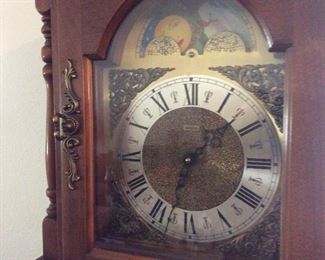 Face close up grandfather clock