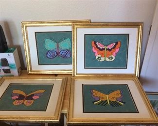 LAUREL Burch style butterfly paintings