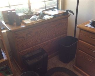 Oak filing cabinet