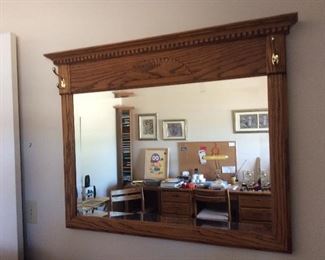 Oak mirror