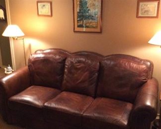 Like New Leather Sofa.