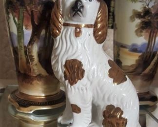 Antique Staffordshire dog figurine.  