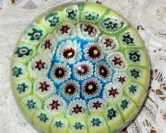 Early vintage Millefiori paper weight