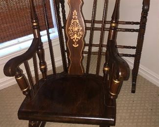 Heavy Colonial  arm rocking chair
