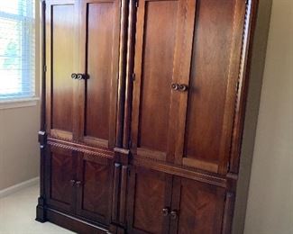 2 of 3 matching storage armoire - in great condition 